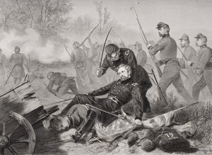Mort du général Isaac Stevens (1818-62) lors de l